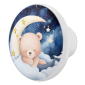 ピンクアンドブルームーンアンドテディ子供部屋デコール セラミックノブ (右)