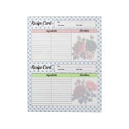ピンクアンドブルーレシピ ノートパッド