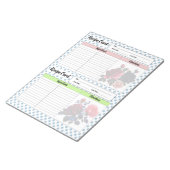 ピンクアンドブルーレシピ ノートパッド (アングル)