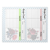 ピンクアンドブルーレシピ ノートパッド (正面)