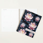 ピンクアンドブルーロータスフラワーフローラプランナー プランナー手帳 (ディスプレー)