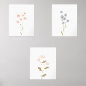 ピンクアンドブルーワイルドフラワーガール子供部屋デコール (正面)