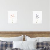 ピンクアンドブルーワイルドフラワーガール子供部屋デコール (寝室)