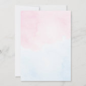 ピンクアンドブルー蝶キンセニェラ招待状 招待状 (裏面)