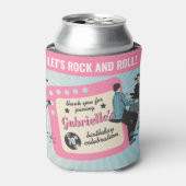 ピンクアンドブルー50代ロカビリー誕生日パーティー 缶クーラー (缶正面)