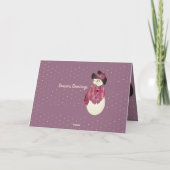 ピンクアンドプラム雪だるま シーズンカード (裏面)