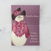 ピンクアンドプラム雪だるま シーズンカード (内部)