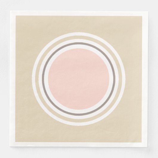 ピンクアンドベージュ紙ナプキンス (正面)