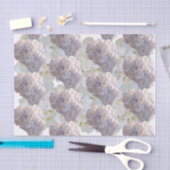 ピンクアンドホワイトアジサイティッシュペーパー 薄葉紙 (クラフト)