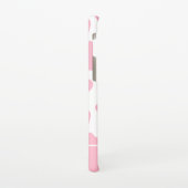 ピンクアンドホワイトウォープリント名前をカスタムする SAMSUNG GALAXYケース (左側)