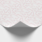 ピンクアンドホワイトキャンディーキャンデークリスマス休暇 ラッピングペーパー (角)