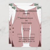 ピンクアンドホワイトゲイ結婚式 プログラム (正面/裏面)