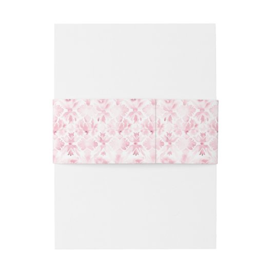 ピンクアンドホワイトダマスク招待状用帯 招待状ベリーバンド (裏面例)