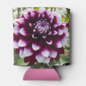 ピンクアンドホワイトダリアフローラクーラーボックス 缶クーラー (裏面)