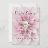 ピンクアンドホワイトダリアフローラブライダルシャワー 招待状 (正面)