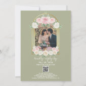 ピンクアンドホワイトデュスキー開花結婚式招待状 招待状 (裏面)