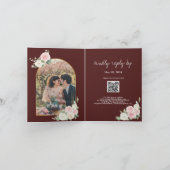 ピンクアンドホワイトデュスキー開花結婚式招待状 招待状 (内部)