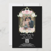 ピンクアンドホワイトデュスキー開花結婚式招待状 招待状 (裏面)