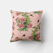 ピンクアンドホワイトフローラ クッション (裏面)
