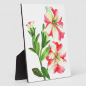 ピンクアンドホワイトペチュニアスフローラアート フォトプラーク (側面)