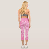 ピンクアンドホワイトマンダラヨガカプリレギンス カプリレギンス (裏面)
