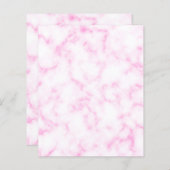 ピンクアンドホワイトマーブル紙 (正面/裏面)