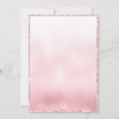 ピンクアンドホワイトローズグリッターティアラキンセアニラ 招待状 (裏面)