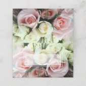 ピンクアンドホワイトロー結婚ズズフォールディング座席表 プレイスカード (外部開封)