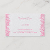 ピンクアンドホワイトヴィンテージペイズリー 名刺 (裏面)