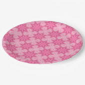 ピンクアンドホワイト紙プレート ペーパープレート (アングル)