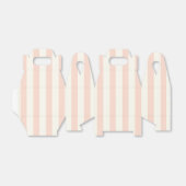 ピンクアンドホワイト赤面ストライプ結婚披露宴 フェイバーボックス (折り畳みなし)