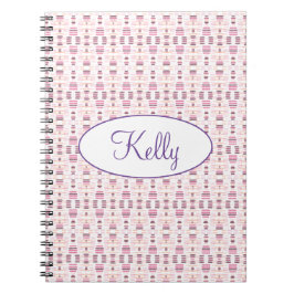 ピンクアンドマウヴパターン（の模様が）あるェ ノートブック