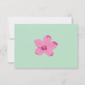 ピンクアンドミントグリーンさくらんぼブロッサムキンセアニェラ 出欠カード (裏面)