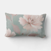 ピンクアンドミントコースタルコテージフローラ ランバークッション (裏面)