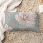 ピンクアンドミントコースタルコテージフローラ ランバークッション (ブランケット)
