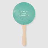 ピンクアンドミントフローラ結婚式の引き出物 ハンドファン (裏面)