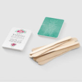 ピンクアンドミントフローラ結婚式 プログラム ハンドファン (組立なし)