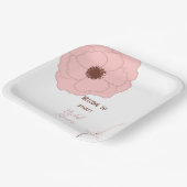 ピンクアンドラストフォークアートフローラ ペーパープレート (傾斜あり)