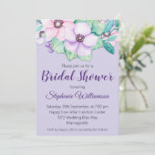 ピンクアンドラベンダーフローラブライダルシャワー 招待状 (スタンド正面)