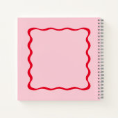 ピンクアンドレッドウェーレトロブライダルシャワーゲストブック ノートブック (裏面)