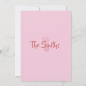 ピンクアンドレッドパイナップルビーチ結婚式招待状 招待状 (裏面)