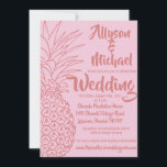 ピンクアンドレッドパイナップルビーチ結婚式招待状 招待状<br><div class="desc">ピンクと赤のパイナップルビーチ結婚式招待状 – このようなおもしろいお洒落と2つの色の使用は、一緒に十分な時間を得ていない！色の組み合わせは今のところ非常にトレンディーであり、より完全なカジュアルおもしろいビーチ結婚式!画像の右カスタマイズにある青いボタンをクリックして、お客様のイベントの詳細と共に招待すクリックる。</div>