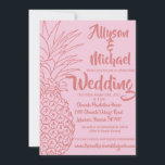 ピンクアンドレッドパイナップルビーチ結婚式招待状 招待状<br><div class="desc">ピンクと赤のパイナップルビーチ結婚式招待状 – このようなおもしろいお洒落と2つの色の使用は、一緒に十分な時間を得ていない！色の組み合わせは今のところ非常にトレンディーであり、より完全なカジュアルおもしろいビーチ結婚式!画像の右カスタマイズにある青いボタンをクリックして、お客様のイベントの詳細と共に招待すクリックる。</div>