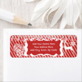 ピンクアンドレッドライツホリデー住所 シール (インサイチュ)