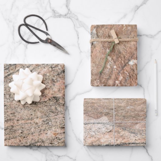 ピンクアンドレッドロック顔品種 ラッピングペーパーシート (正面)