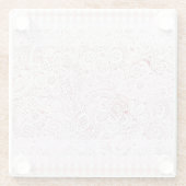 ピンクアンドレースで ガラスコースター (裏面)