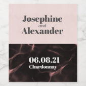 ピンクアンド赤面マルブレッドテーマ ワインラベル (シングルラベル)