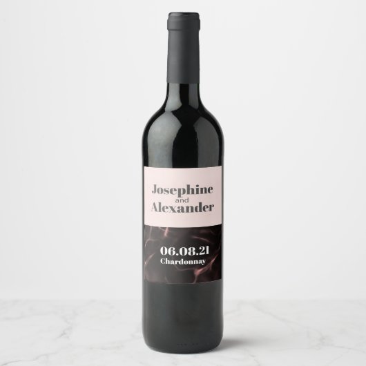 ピンクアンド赤面マルブレッドテーマ ワインラベル (正面)