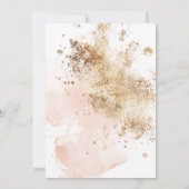 ピンクアンド金ゴールドガール20th誕生日招待状 招待状 (裏面)