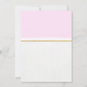 ピンクアンド金ゴールドスワンプリンセスベビーシャワー招待状 招待状 (裏面)